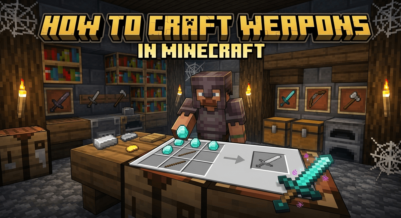 How to Craft Weapons in Minecraft